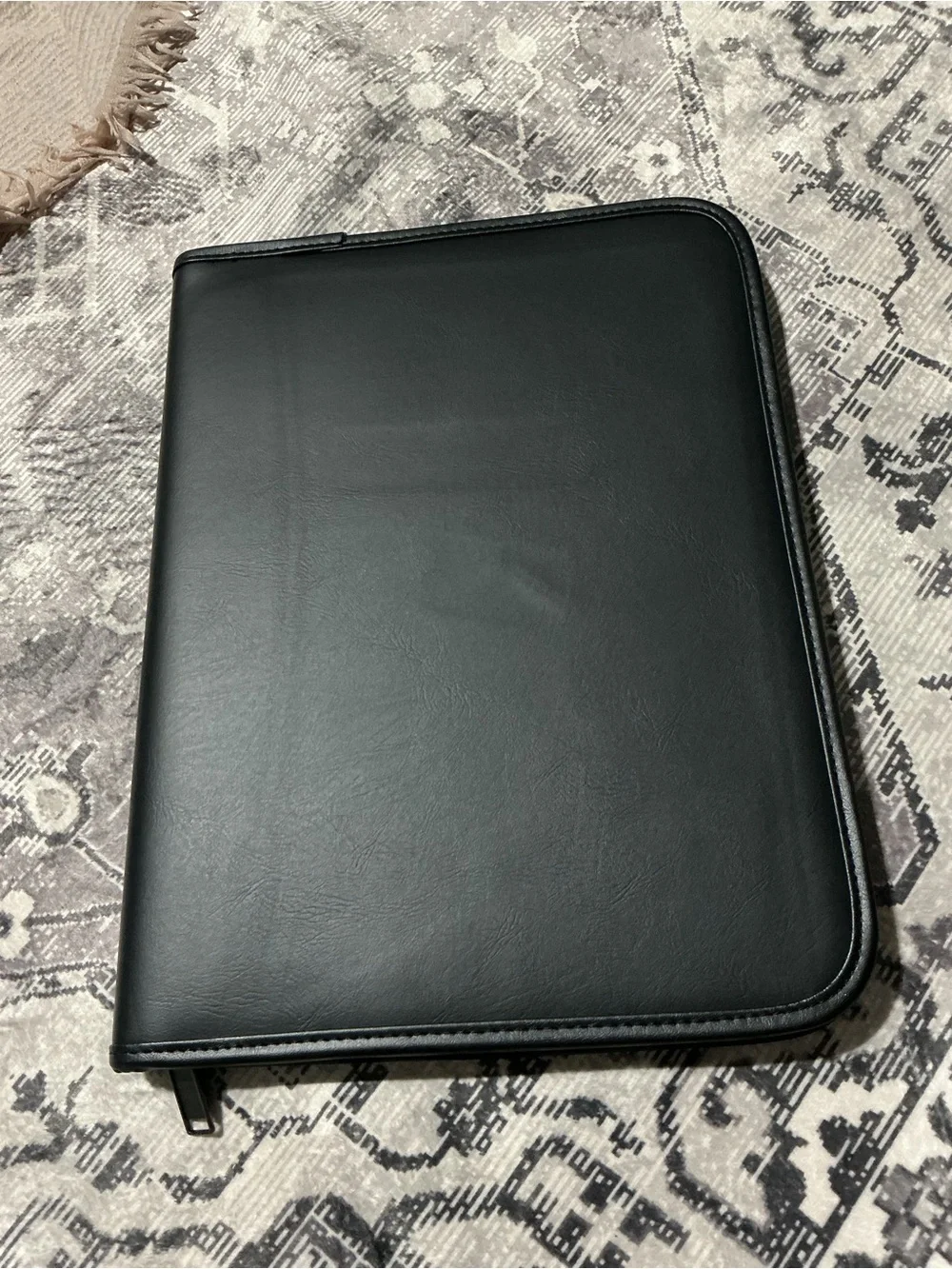 Black Zippered Padfolio Organizer with Calculator